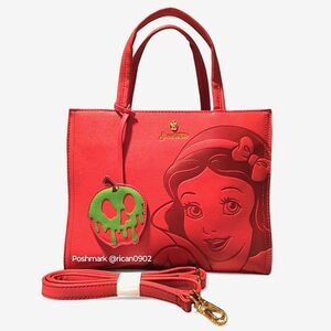 Loungefly Disney Snow White Red Debossed Satchel